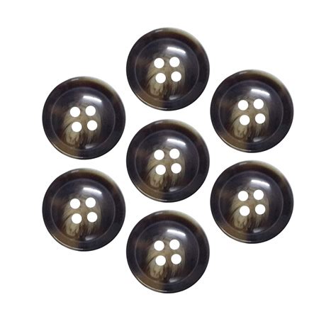 60 Pcs 20mm Buffalo Horn Blazer Buttons Resin Four Eye | Desertcart INDIA