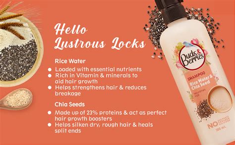 Buds & Berries Rice Water and Chia Seeds Nourishing Shampoo ...