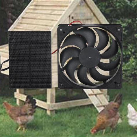 Buy Dagu Solar Panel Exhaust Fan Mini Ventilator Kit For Chicken Coops ...
