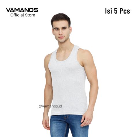 Jual Vamanos 5pcs Undershirt Kaos Dalam Singlet Kutungan Pria Premium ...