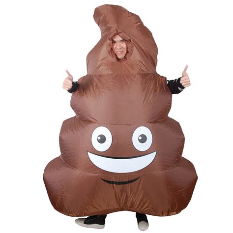 Buy Vantina Inflatable Giant Poop Emoji Costume for Adult Halloween ...