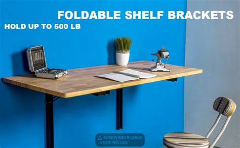 GYANSHOPPE Folding Shelf Brackets, Heavy Duty Stainless Steel ...