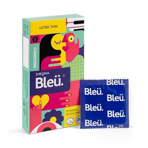 Buy Bleu Ultra Thin Condoms for Men - 8 Count | Vegan, Toxin Free & 100 ...