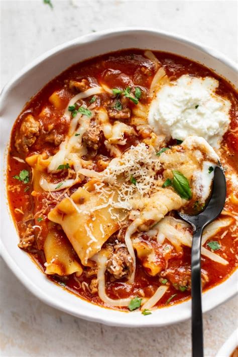 Easy Lasagna Soup Recipe ? Salt & Lavender