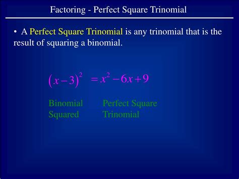 Image result for Example of Perfect Square Trinomial