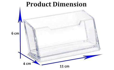 Dahsha 2 Pack Transparent Acrylic Business Card Holder Stand, Card ...