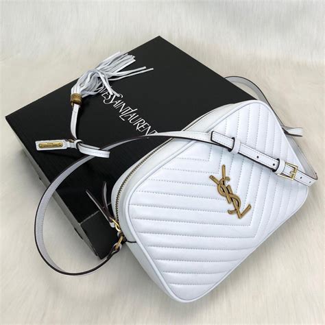 ysl saint laurent canta Lou postaci cantasi beyaz gold 23x16cm - Çanta ...