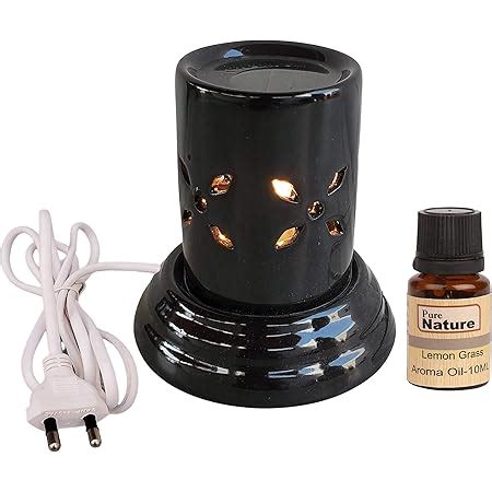 India Meets India Ceramic Aroma Electric Diffuser w/ 10 ML Lavender Oil ...