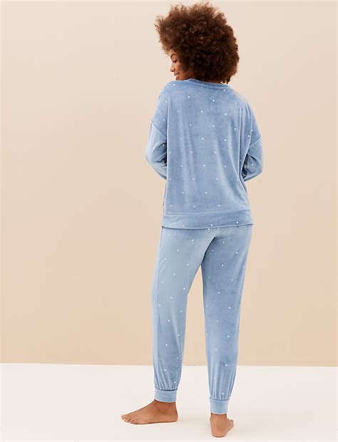 Buy Flexifit™ Velour Foil Spot Lounge Joggers at Marks & Spencer