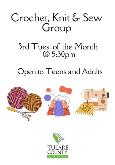 Crochet, Knit & Sew Group , Exeter Branch Library, 16 January 2024 ...