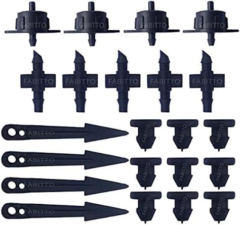 FABITTO Drip Irrigation 4mm Pipe Accessories Pin Connectors Emitters ...