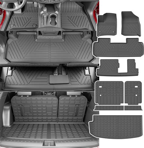 powoq 8-Seat Floor Mat Compatible with 2018-2024 Chevy Traverse ...