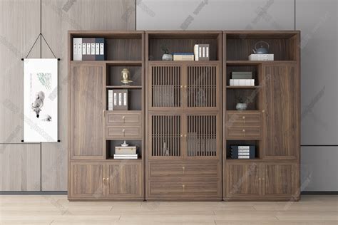 简美复式客厅书柜设计图 – 设计本装修效果图