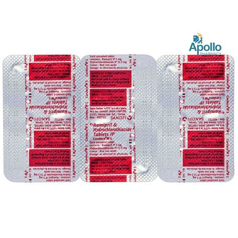 Cardace H 5 Tablet 10's Price, Uses, Side Effects, Composition - Apollo ...