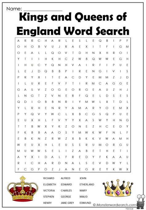Printable Kings And Queens Of England Timeline - Printable Word Searches