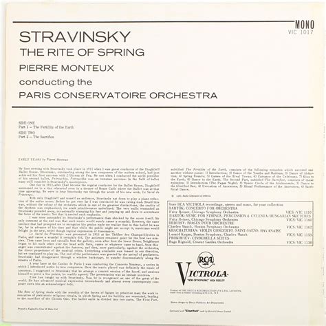 Виниловая пластинка ВИНТАЖ - STRAVINSKY: THE RITE OF SPRING | Купить в ...