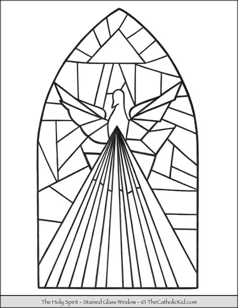Religious Stained Glass Coloring Pages