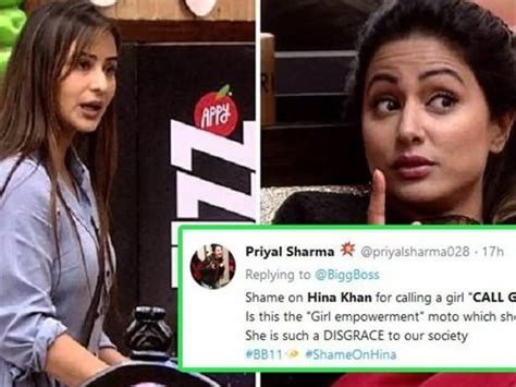 Bigg Boss 11 Contestant Hina Khan Stoops To A New Low, Calls Shilpa ...