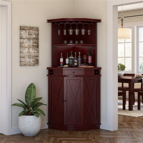 Montclair Tall Corner Liquor & Bar Cabinet