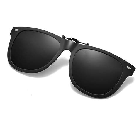 Polarized Clip-on Sunglasses Over Prescription Glasses Anti-Glare UV ...