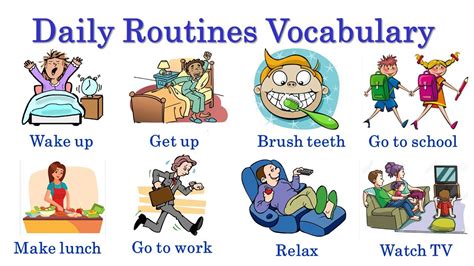 Image result for English Daily Routine Example