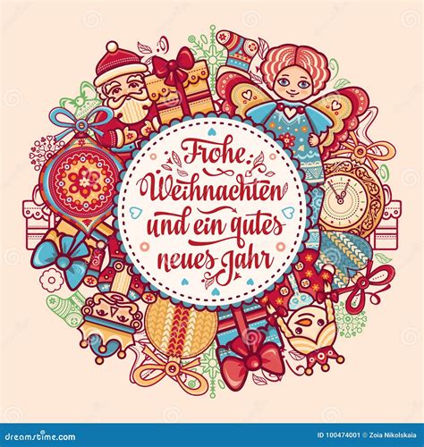 Frohe Weihnachten. Neues Jahr. Congratulations in German Language ...