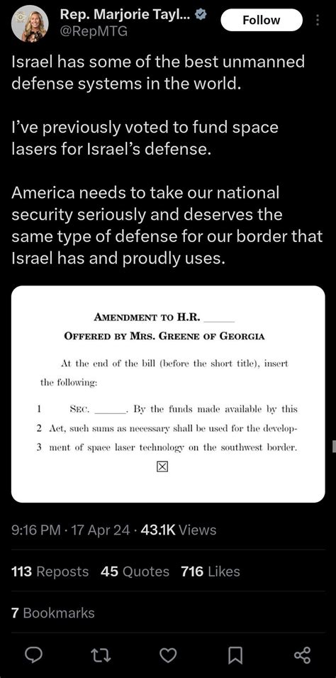 MTG wants to use space lasers on migrants : r/WhitePeopleTwitter