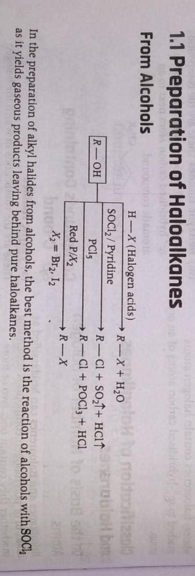 How is ethyl chloride prepared from alcohol using thionyl chloride ...