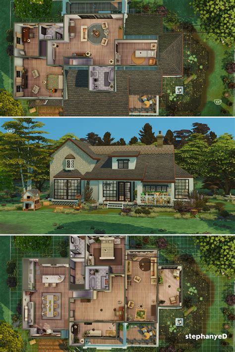 Floor plan of Family Spring Cottage in Henford-on-Bagley The Sims 4 ...