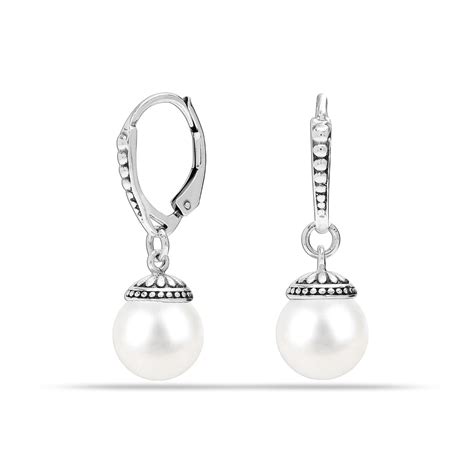 LeCalla - Buy 925 Sterling Silver Shell Pearl Dangle Earrings for Women ...