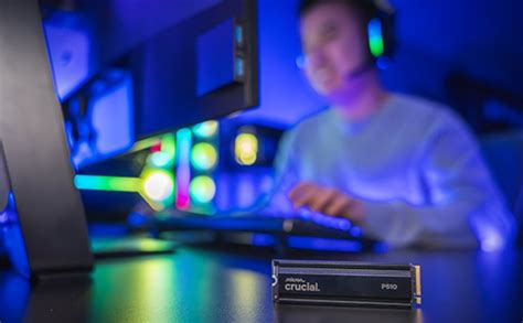 Crucial P510 1TB PCIe Gen5 NVMe 2280 M.2 SSD with heatsink ...