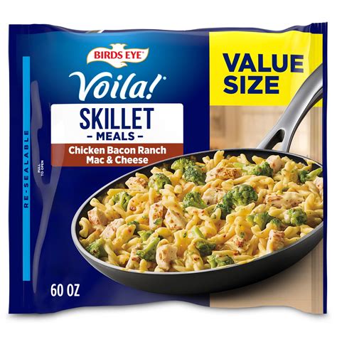 Birds Eye Voila! Chicken Bacon Ranch Mac & Cheese Skillet Meals, Frozen ...