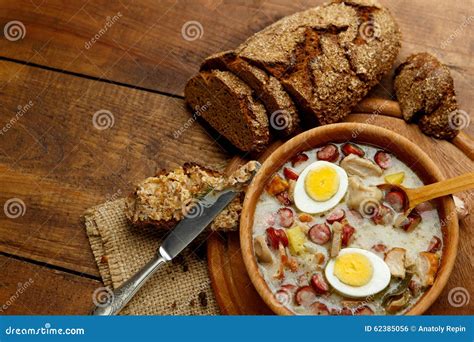 Traditional Polish Easter Soup Zurek Stock Photo - Image of czech ...
