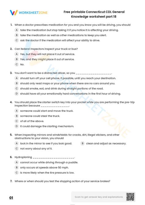 Image result for CDL Practice Test Worksheet