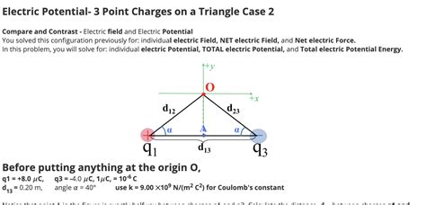 Image result for Electric Field Triangle Problem