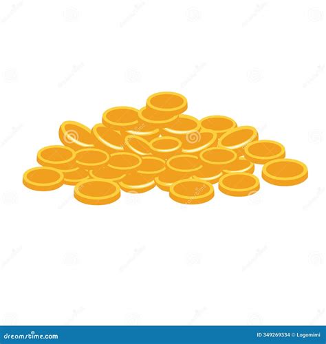 Stacked Gold Coins Vector Illustration, Stack of Golden Coin Money Clip ...