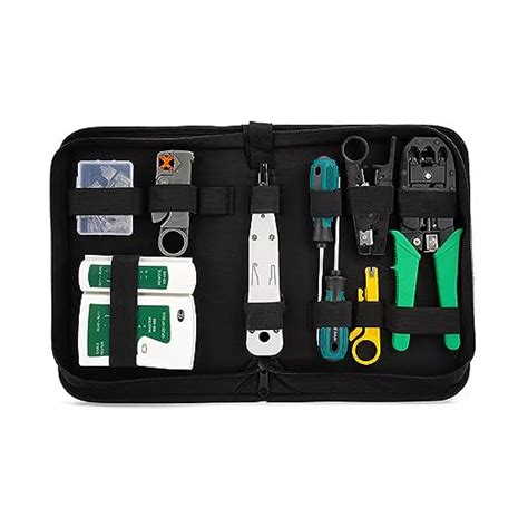 7SEVEN® Network Tool Kit with 3-in-1 Crimping Tool, Punch Tool, Network ...