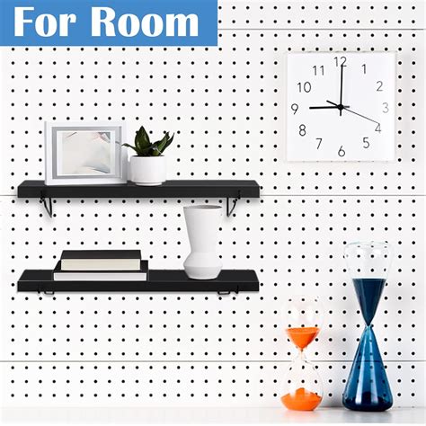 FGUSSUI Pegboard Shelf Set - 8 Black Wooden Pegboard Shelves India | Ubuy