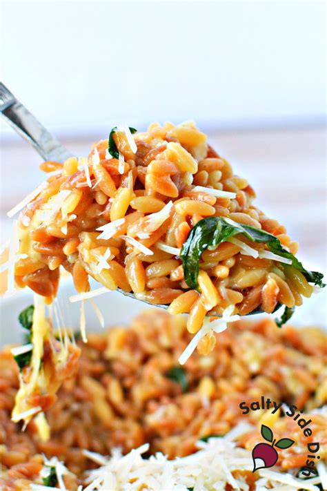 Parmesan Orzo with Fresh Basil - Perfection! | Salty Side Dish