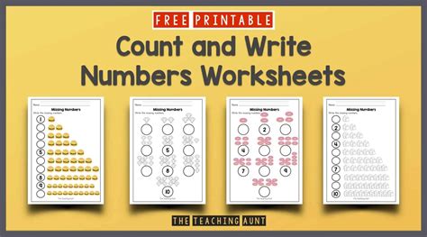 Image result for Counting and Writing Numbers Worksheets