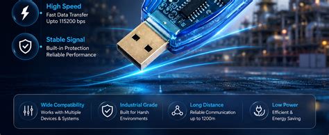 SpiffySky USB to RS-485 Converter Adapter with CH 340/341 Chipset ...