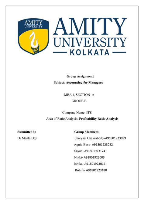Managerial Accounting Assignment(Ratio Analysis) - Group Assignment ...