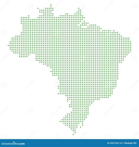 A Dotted Map Of Brazil Cartoon Vector | CartoonDealer.com #251750283