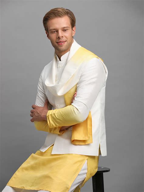 Buy Pastel Yellow Shaded Kurta Pyjama Dupatta Set