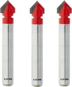 LIEUTENANT 6.35MM-SHANK ( 8 MM X 8 MM) V GROOVE 90° ROUTER-TRIMMER Bits ...