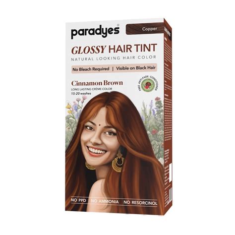 Buy Now Paradyes Cinnamon Brown Hair Tint | Glossy, Natural Look - No ...