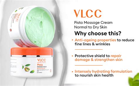 VLCC Pista Massage Cream - 200g | For Intensive Hydration and Radiance ...