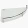 Adrian Aeron Frosted Corner Glass Shelf | Silver | Steel