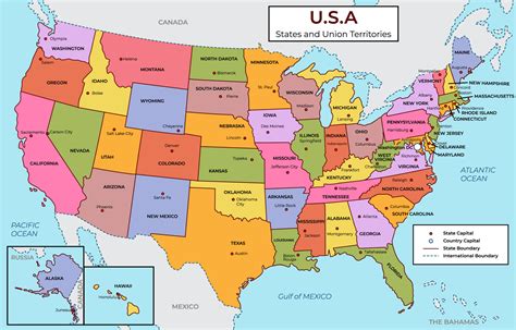 Detailed map of usa