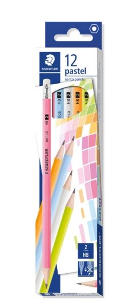 htconline.in| Staedtler Norica Pastel Pencil Set of 12 - 2HB (132 43 C12)